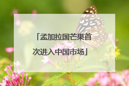 孟加拉国芒果首次进入中国市场