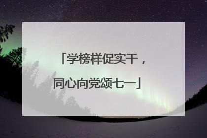 学榜样促实干，同心向党颂七一