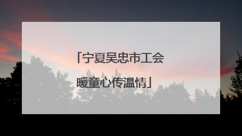 宁夏吴忠市工会暖童心传温情
