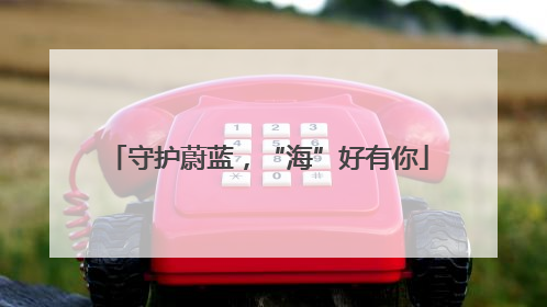 守护蔚蓝，“海”好有你
