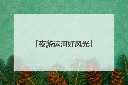 夜游运河好风光