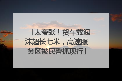 太夸张！货车载泡沫超长七米，高速服务区被民警抓现行