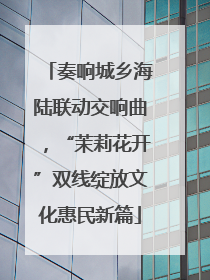 奏响城乡海陆联动交响曲，“茉莉花开”双线绽放文化惠民新篇