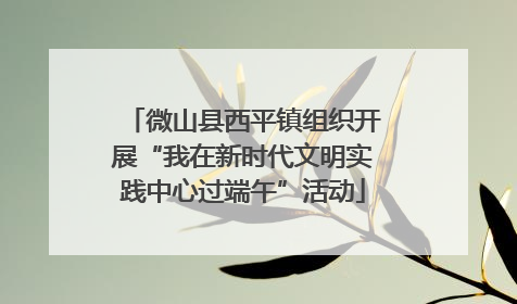 微山县西平镇组织开展“我在新时代文明实践中心过端午”活动