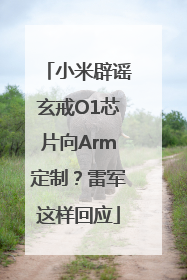 小米辟谣玄戒O1芯片向Arm定制？雷军这样回应