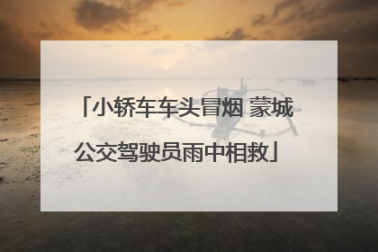 小轿车车头冒烟 蒙城公交驾驶员雨中相救