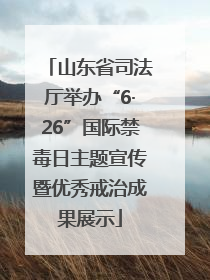 山东省司法厅举办“6·26”国际禁毒日主题宣传暨优秀戒治成果展示
