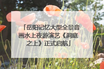 岳阳记忆大型全景音画水上夜游演艺《洞庭之上》正式启航