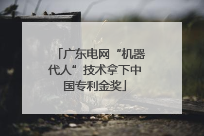 广东电网“机器代人”技术拿下中国专利金奖