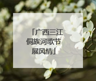 广西三江侗族河歌节展风情