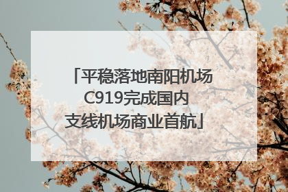 平稳落地南阳机场 C919完成国内支线机场商业首航