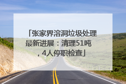 张家界溶洞垃圾处理最新进展：清理51吨，4人停职检查