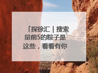 探徐汇｜搜索量前5的粽子是这些，看看有你爱吃的吗？