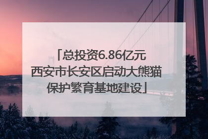 总投资6.86亿元 西安市长安区启动大熊猫保护繁育基地建设