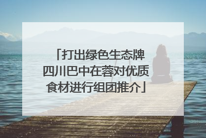 打出绿色生态牌 四川巴中在蓉对优质食材进行组团推介