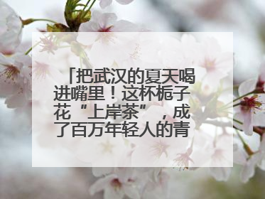 把武汉的夏天喝进嘴里！这杯栀子花“上岸茶”，成了百万年轻人的青春暗号