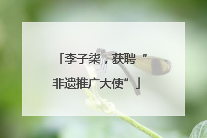 李子柒，获聘“非遗推广大使”