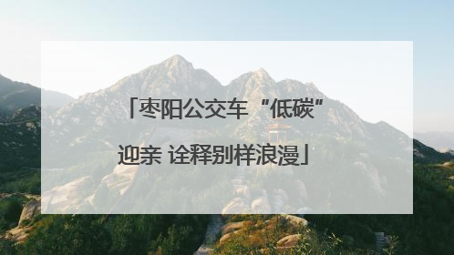 枣阳公交车“低碳”迎亲 诠释别样浪漫