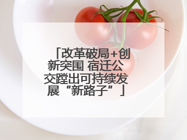 改革破局+创新突围 宿迁公交蹚出可持续发展“新路子”