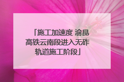 施工加速度 渝昆高铁云南段进入无砟轨道施工阶段