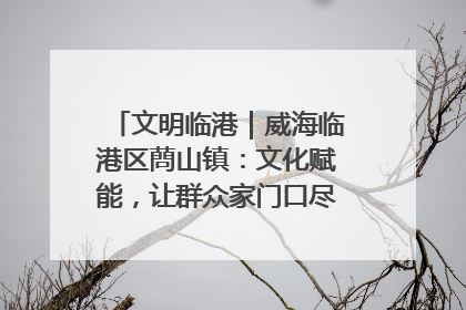 文明临港｜威海临港区蔄山镇：文化赋能，让群众家门口尽享幸福生活