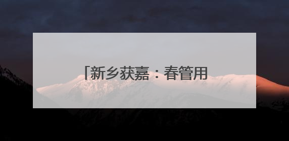新乡获嘉：春管用上“读墒术” 麦田开启精准灌溉