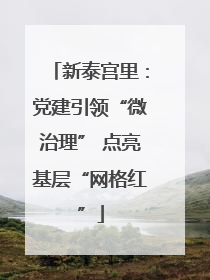 新泰宫里：党建引领“微治理” 点亮基层“网格红”