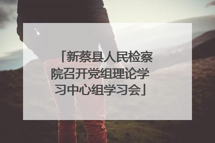 新蔡县人民检察院召开党组理论学习中心组学习会