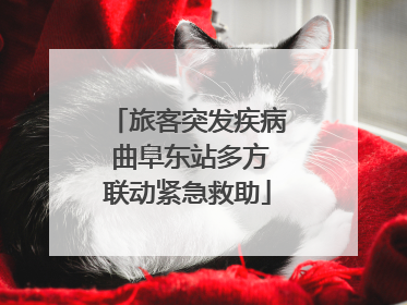 旅客突发疾病 曲阜东站多方联动紧急救助