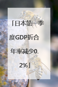 日本第一季度GDP折合年率减少0.2%