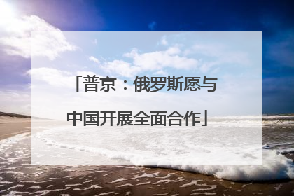 普京：俄罗斯愿与中国开展全面合作
