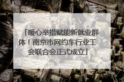 暖心举措赋能新就业群体！南京市网约车行业工会联合会正式成立