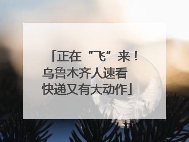 正在“飞”来！乌鲁木齐人速看 快递又有大动作