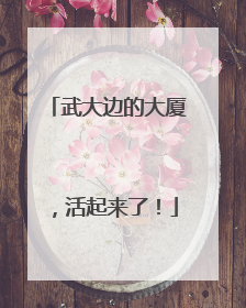 武大边的大厦，活起来了！
