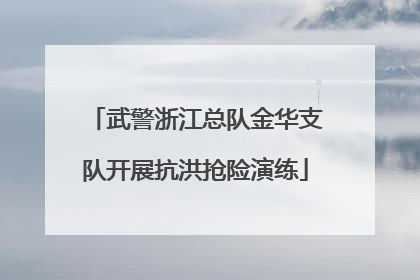 武警浙江总队金华支队开展抗洪抢险演练