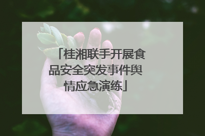 桂湘联手开展食品安全突发事件舆情应急演练