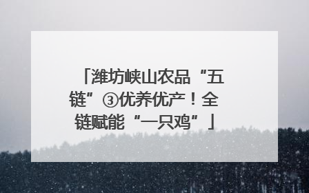 潍坊峡山农品“五链”③优养优产！全链赋能“一只鸡”