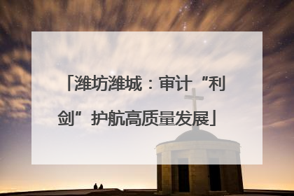 潍坊潍城：审计“利剑”护航高质量发展