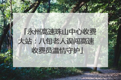 永州高速珠山中心收费大站：八旬老人误闯高速 收费员温情守护