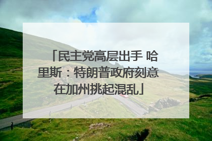 民主党高层出手 哈里斯：特朗普政府刻意在加州挑起混乱