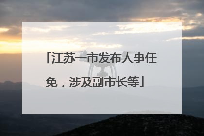 江苏一市发布人事任免，涉及副市长等