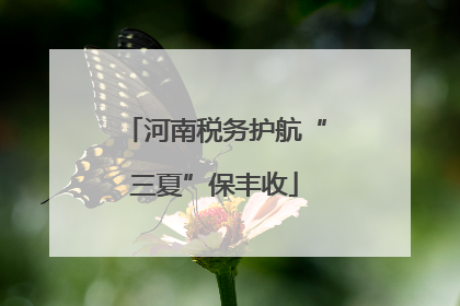 河南税务护航“三夏”保丰收