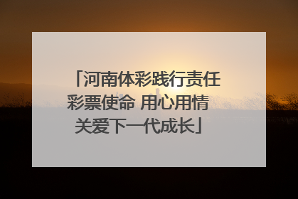 河南体彩践行责任彩票使命 用心用情关爱下一代成长