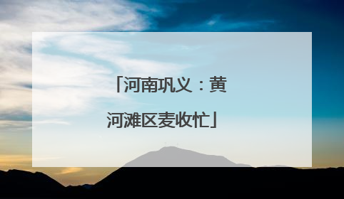 河南巩义：黄河滩区麦收忙