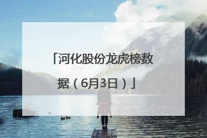 河化股份龙虎榜数据（6月3日）