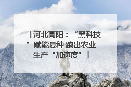河北高阳：“黑科技”赋能夏种 跑出农业生产“加速度”