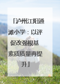 泸州江阳通滩小学：以评促改强根基 素质质量再提升