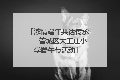 浓情端午共话传承——管城区大王庄小学端午节活动