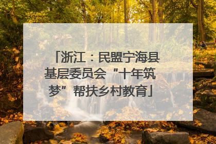 浙江：民盟宁海县基层委员会“十年筑梦”帮扶乡村教育