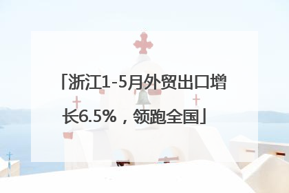 浙江1-5月外贸出口增长6.5%，领跑全国